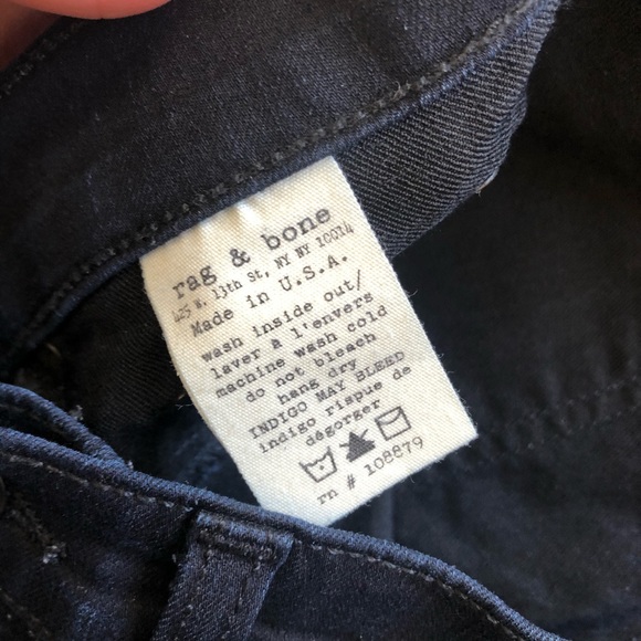 Rag & Bone black Devi skinny jeans with zipper hem - Picture 6 of 7